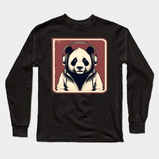 Panda with headphones Long Sleeve T-Shirt